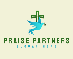 Praise - Holy Cross Dove Peace logo design