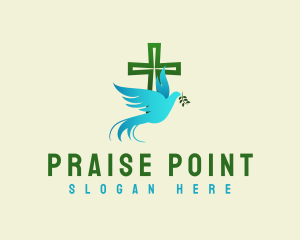 Praise - Holy Cross Dove Peace logo design