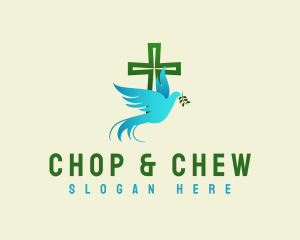 Praise - Holy Cross Dove Peace logo design