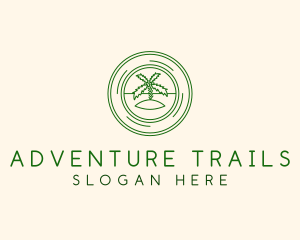 Island Travel Badge logo design