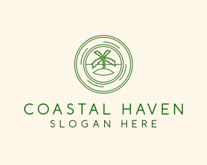 Island Travel Badge logo design