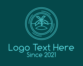 Island - Island Travel Badge logo design
