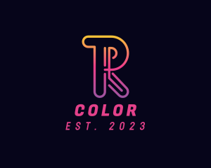 Agency - Gradient Neon Business Letter R logo design