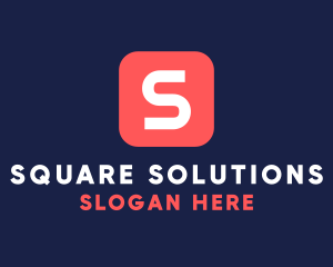 Square Button Lettermark logo design