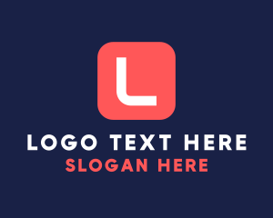 Button - Square Button Lettermark logo design