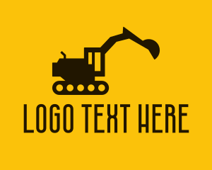 Heavy Equipment - Industrial Construction Excavator logo design
