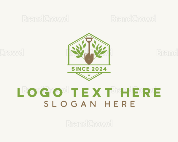 Leaf Garden Shovel Logo