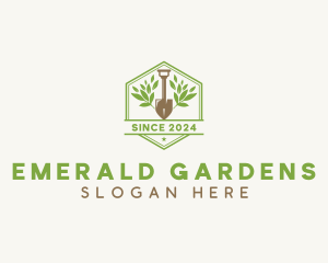 Plant Garden Shovel logo design