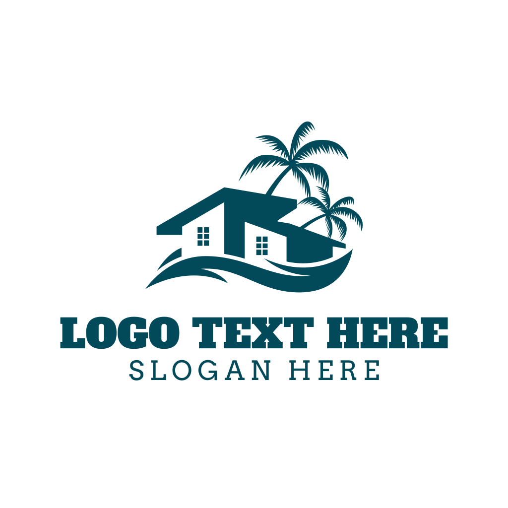 House Wave Palm Tree Logo | BrandCrowd Logo Maker