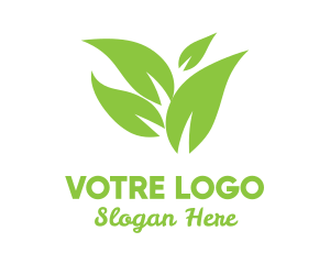 Save The Earth - Green Leaves Eco logo design