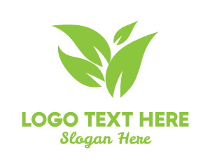 Green Leaves Eco logo design