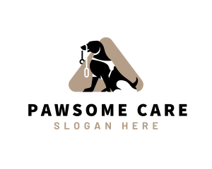 Dog Leash Veterinarian logo design