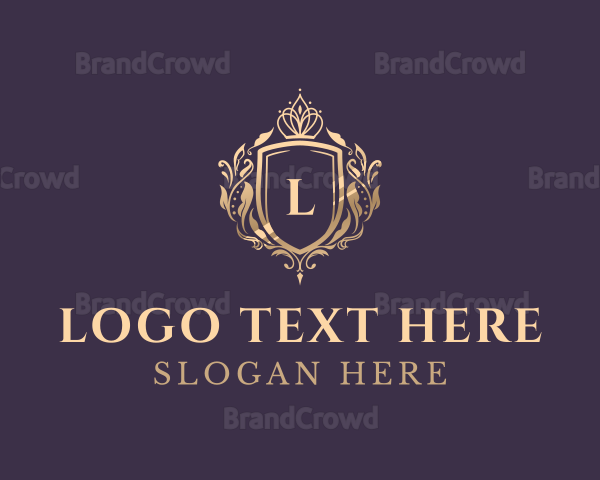 Luxury Crown Shield Lettermark Logo