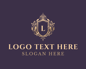 Luxe - Luxury Crown Shield Lettermark logo design