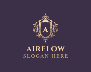 Luxury Crown Shield Lettermark logo design