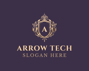 Luxury Crown Shield Lettermark logo design