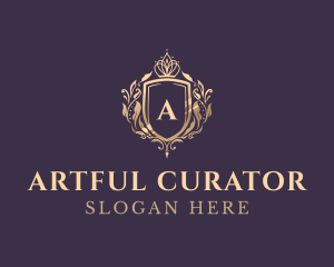 Luxury Crown Shield Lettermark logo design