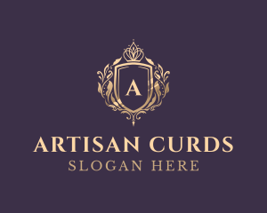 Luxury Crown Shield Lettermark logo design