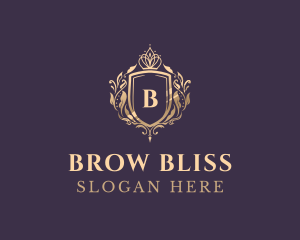 Luxury Crown Shield Lettermark logo design