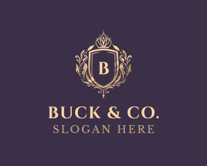 Luxury Crown Shield Lettermark logo design