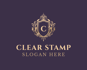 Luxury Crown Shield Lettermark logo design