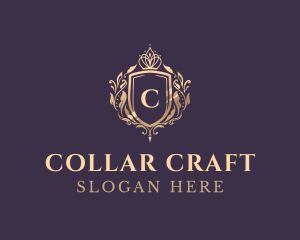 Luxury Crown Shield Lettermark logo design