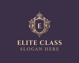 Luxury Crown Shield Lettermark logo design