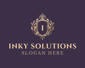 Luxury Crown Shield Lettermark logo design