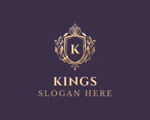 Luxury Crown Shield Lettermark logo design