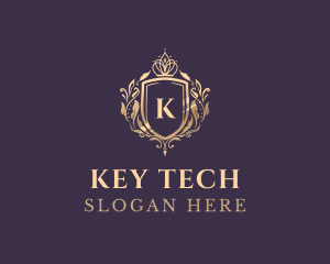 Luxury Crown Shield Lettermark logo design