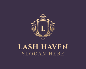 Luxury Crown Shield Lettermark logo design