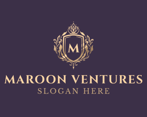 Luxury Crown Shield Lettermark logo design