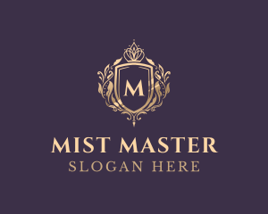 Luxury Crown Shield Lettermark logo design