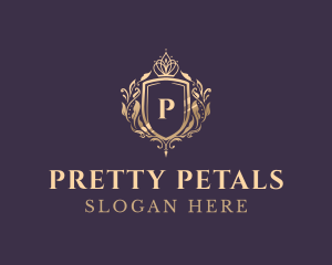 Luxury Crown Shield Lettermark logo design