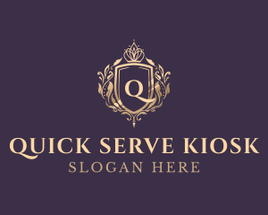 Luxury Crown Shield Lettermark logo design