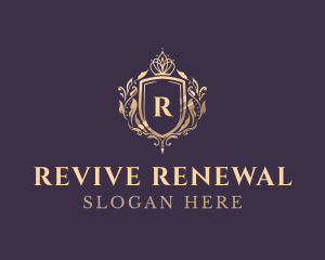 Luxury Crown Shield Lettermark logo design