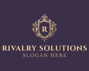 Luxury Crown Shield Lettermark logo design