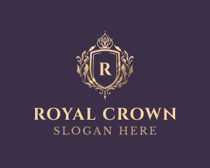 Luxury Crown Shield Lettermark logo design