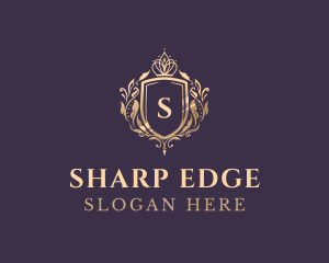 Luxury Crown Shield Lettermark logo design