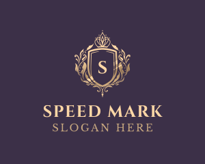 Luxury Crown Shield Lettermark logo design