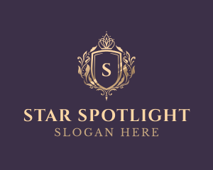 Luxury Crown Shield Lettermark logo design