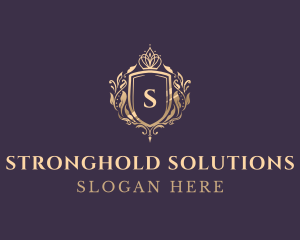 Luxury Crown Shield Lettermark logo design