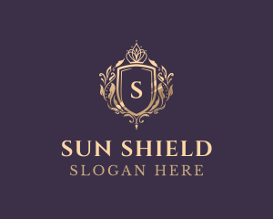 Luxury Crown Shield Lettermark logo design