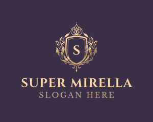 Luxury Crown Shield Lettermark logo design