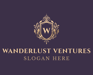 Luxury Crown Shield Lettermark logo design