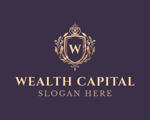 Luxury Crown Shield Lettermark logo design