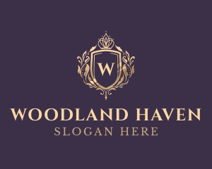 Luxury Crown Shield Lettermark logo design