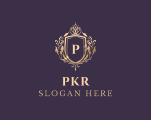 Luxury Crown Shield Lettermark logo design