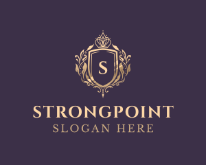 Luxury Crown Shield Lettermark logo design