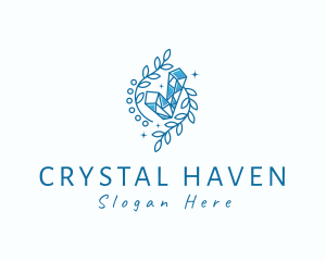 Crystal Stone Gem logo design